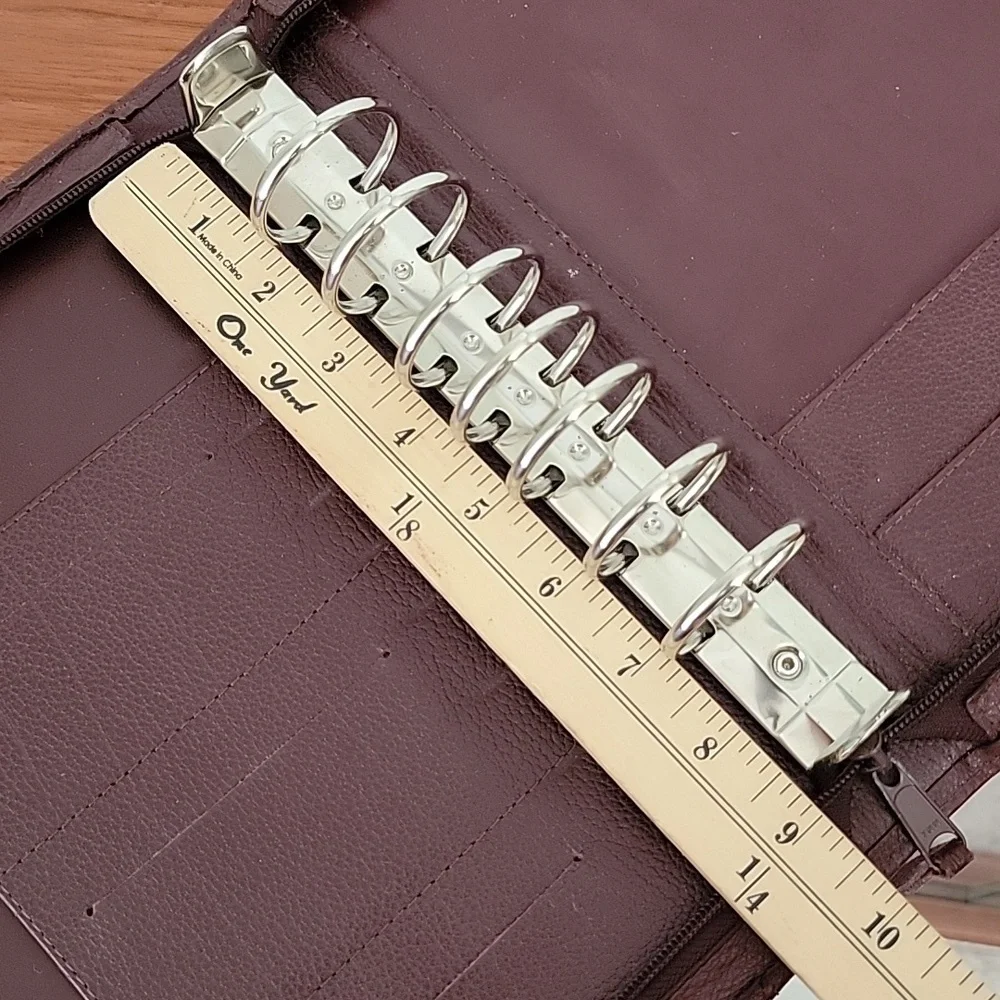 Vintage Franklin Covey Quest Leather Zip Binder Planner 7 Ring Bin3